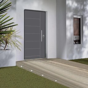 Porta blindata YALE Terry grigio/bianco L 80 x H 210 cm apertura sinistra