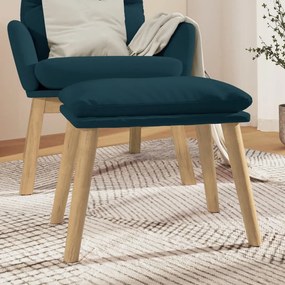 Poggiapiedi Blu 45x29,5x35 Cm İn Velluto /