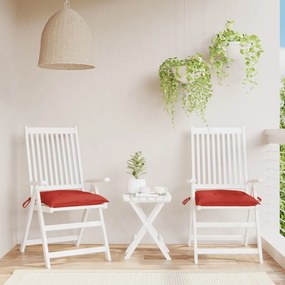 Cuscini Per Sedia 2 Pz Rossi 40x40x7 Cm İn Tessuto Oxford /