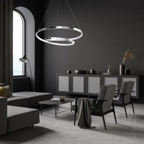 Lampadario LED a sospensione con filo LUCERO LED/48W/230V cromo lucido