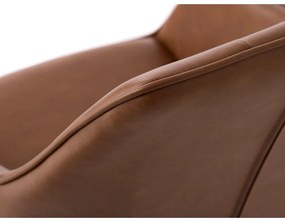 Set di sedie da pranzo marrone in imbottito con braccioli 2 pz Nolan Square – Unique Furniture