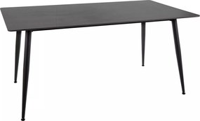 Tavolo Rion 160 in ceramica nera opaca e metallo nero – 160x90x76 cm