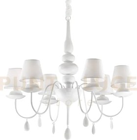 Blanche lampadario a asospensione 6 luci attacco e14 con paralumi i...