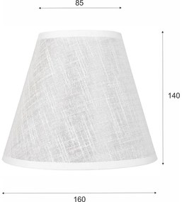 Paralume di ricambio ANTONIO E14 140x160 mm bianco