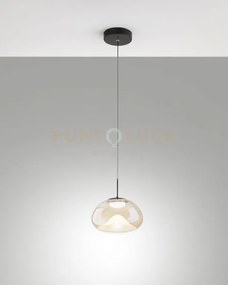 Brena sospensione cognac 1 luce a led cct 2700k - 3000k - 4000k- 10...