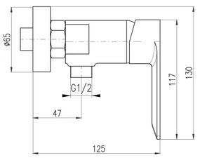RAV Slezák NL181.5MGK - Miscelatore per doccia NIL, grigio spazzolato