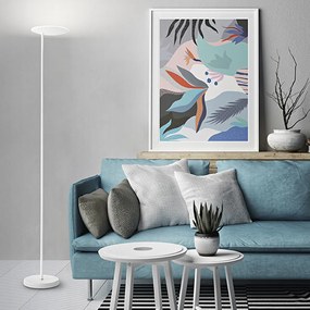 Piantana Moderna Ophelia Metallo Bianco Acrilico Led 15W 3000K