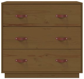 Credenza miele 80x40x75 cm in legno massello di pino