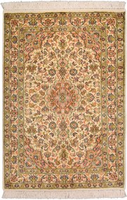 Cashmere Silk Tappeto 90 x 60 Beige (Indian) Annodato A Mano