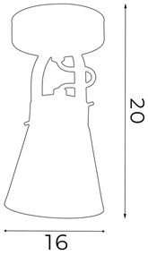 Faretto da parete AMOS 1xE27/60W/230V