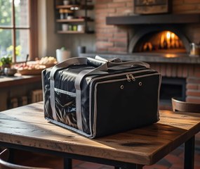 Borsa Termica Porta Pizze da Asporto 6 Cartoni Safemi Express 6 Nera...