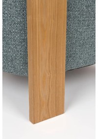 Poltrona blu polveroso con rivestimento in bouclé Oolong – Zuiver