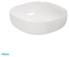 Azzurra Ceramica "Elegance Zip" Lavabo D'Appoggio Ovale 45 Cm Bianco Lucido