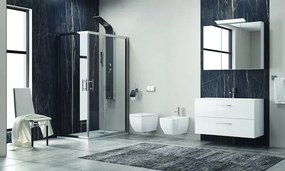 Box doccia 150x70 cm angolare cristallo trasparente anticalcare KF1000 - KAMALU