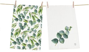 Set di 2 asciugamani in cotone, 50 x 70 cm Floating Eucalyptus - Butter Kings