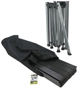 Tavolo da campeggio pieghevole 123x55cm antracite