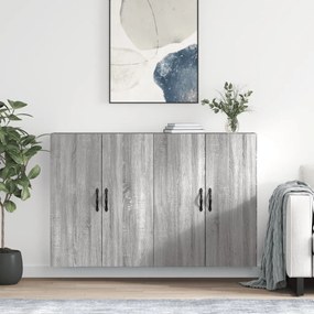 Armadietti A Parete 2 Pz Grigio Sonoma İn Legno Multistrato /
