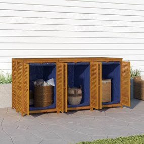 Contenitore Da Giardino 210x87x104 Cm Legno Massello Di Acacia /