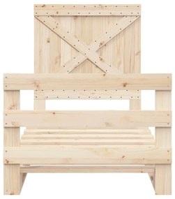 Giroletto con testiera 90x200 cm in legno massello di pino