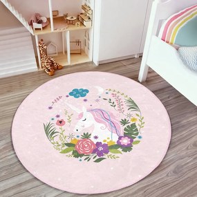 Tappeto rosa per bambini ø 120 cm Comfort - Mila Home