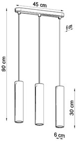 Lampada a Sospensione 3xGU10 in Legno LINO 3