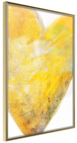 Poster  Amber Heart  Cornice Quadri Cornice d'oro, Larghezza x Altezza Home decor 30x45