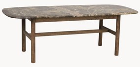 Tavolino ovale in marmo e legno di quercia Hammond