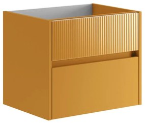 Mobile da bagno sotto lavabo Niwa beige laccato opaco L 59.5 x H 50 x P 45.5 cm 2 cassetti, lavabo non incluso
