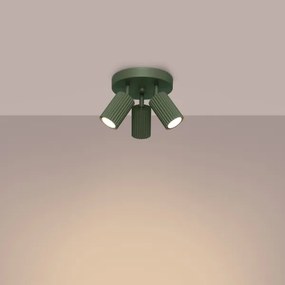 Sollux SL.1620 - Faretto KARBON 3xGU10/10W/230V verde