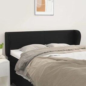 Testiera Ad Orecchio Nera 147x23x78/88 Cm İn Similpelle /