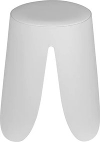 Sgabello per il bagno bianco opaco con seduta imbottita e piedini antiscivolo Flores