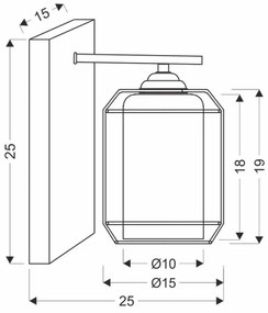 Applique JONERA 1xE27/40W/230V nero