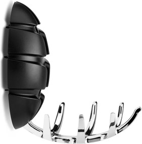 Gancio da parete nero/color argento lucido in plastica Bug – Spinder Design