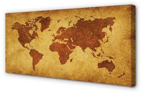 Foto quadro su tela Vecchia mappa marrone 100x50 cm