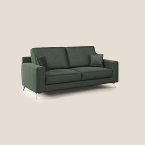 Michael divano moderno in morbido velluto impermeabile T01 verde 166 cm