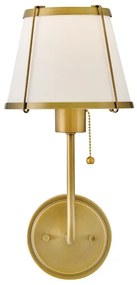 Hinkley HK-CLARKE1-DBR-OW - Applique CLARKE 1xE27/40W/230V ottone/bianco