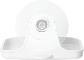 Dispenser di sapone bianco in plastica riciclata senza foratura Flex - Umbra