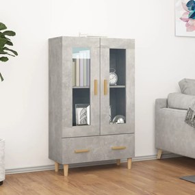 Credenza Grigio Cemento 70x31x115 Cm İn Legno Multistrato /