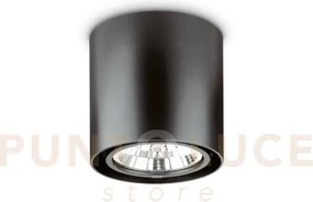 Mood faretto 1 luce attacco gu10 nero d.15cm lampadina inclusa orie...