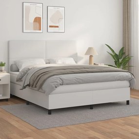 Giroletto A Molle Con Materasso Bianco 160x200 Cm İn Similpelle /