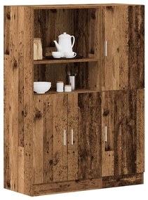 Set Di Mobili Da Cucina 2 Pz Legno Antico İn Truciolato /