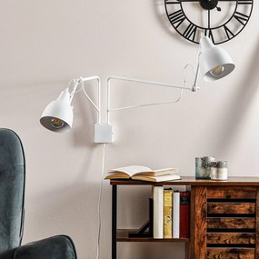 ALDEX Applique 1002 con spina, 2 luci, bianco