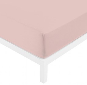 Lenzuolo con angoli matrimoniale rosa in raso