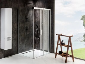 Ravak Matrix box doccia 100x100 cm quadrato satinato opaca/vetro trasparente 0WPAAU00Z1