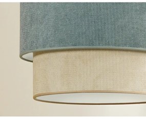 Duolla - Lampadario a sospensione con filo CORDUROY 1xE27/15W/230V diametro 40 cm blu/beige