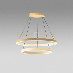 Criseide s/2g - lampadario a sospensione 2 luci oro a led 3000k 380...