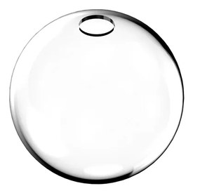 Rosone Contemporaneo Rubber Metallo Trasparente Piccolo