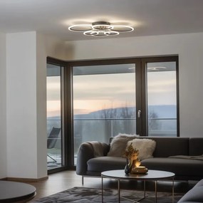 Brilagi - Lampadario a plafone LED dimmerabile ORBITS LED/85W/230V 3000-6500K antracite + +TC