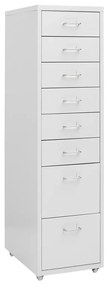 Schedario Mobile Grigio 28x41x109 Cm İn Metallo /