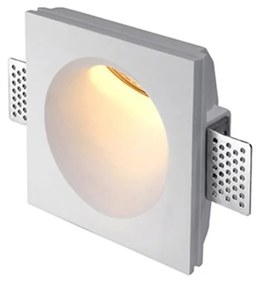Segnapasso Quadrato da Incasso in Gesso Pitturabile GU10